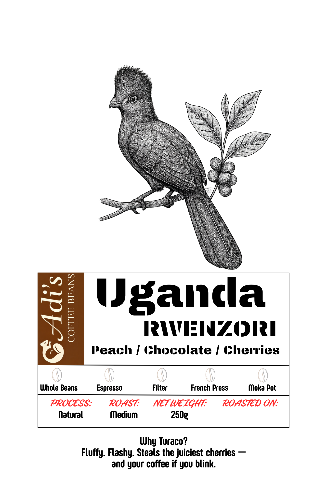 Uganda Rwenzori Natural – Adi's Coffee Beans | 100% Arabica Specialty Coffee