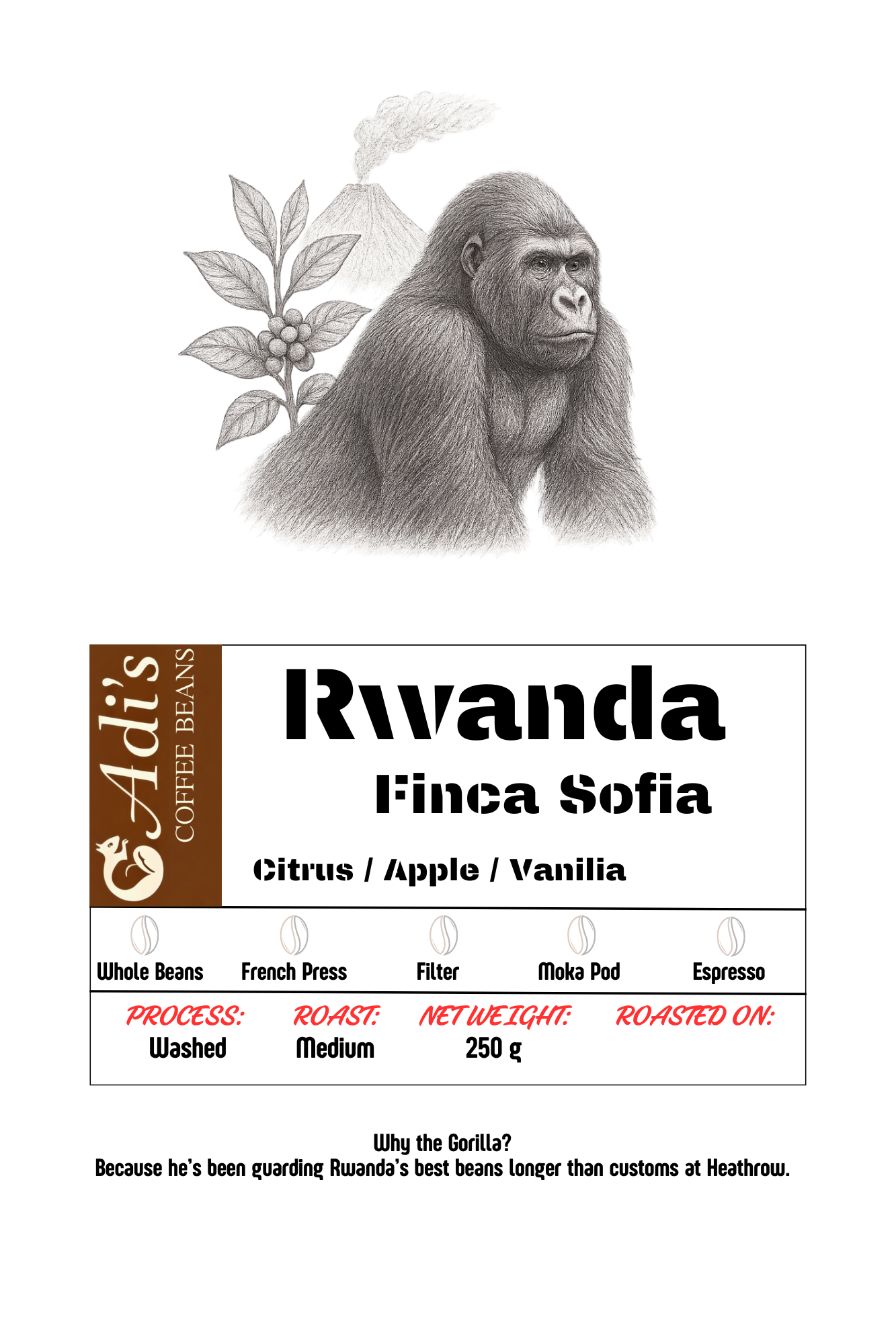 Rwanda Specialty Coffee Beans – Hand-Roasted Arabica | Adi’s Coffee
