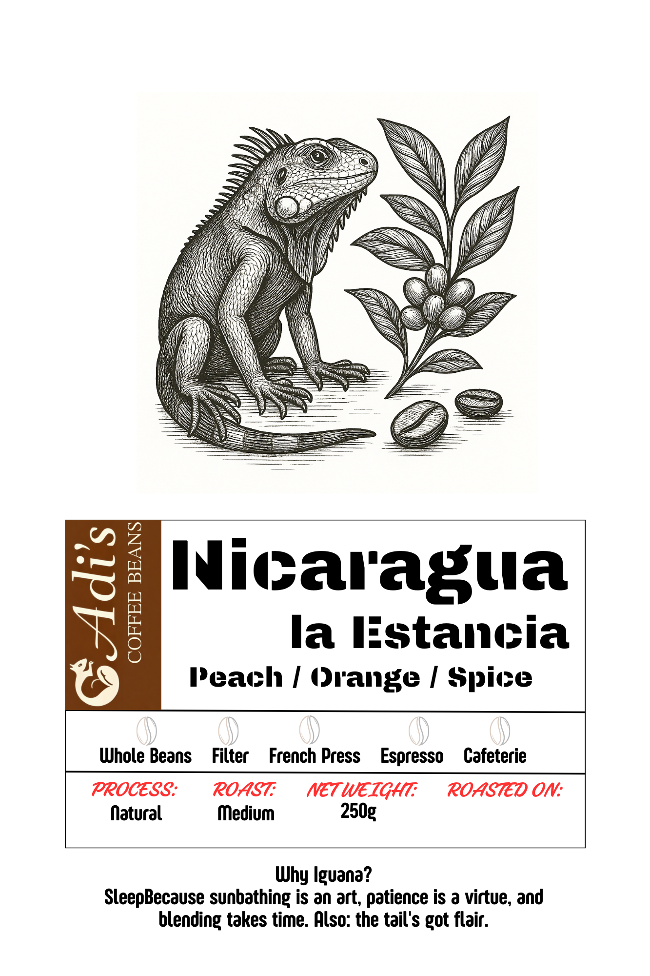 Nicaragua La Estancia -  Adi's Coffee Beans
